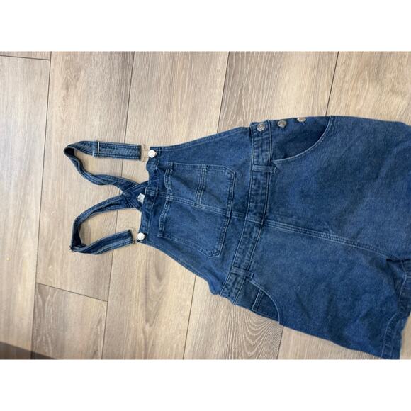 Forever 21 denim overalls shorts size 0x - Picture 2 of 4